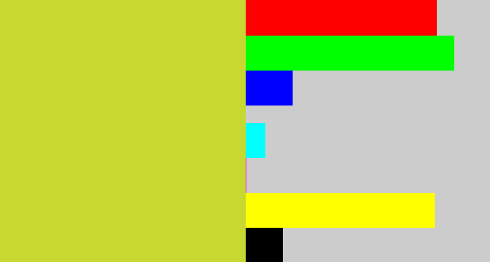 Hex color #c7d831 - sickly yellow