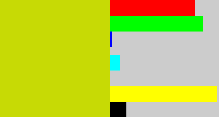 Hex color #c7da05 - green/yellow