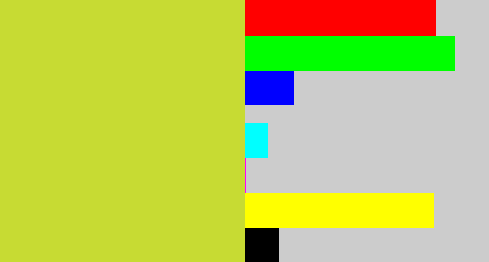 Hex color #c7db33 - sickly yellow