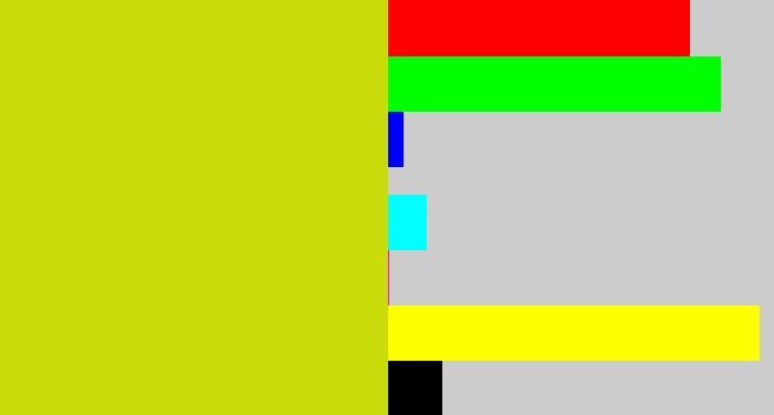 Hex color #c7dc09 - green/yellow