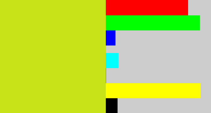 Hex color #c7e217 - sickly yellow