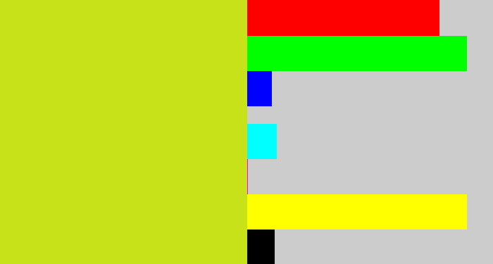 Hex color #c7e219 - sickly yellow