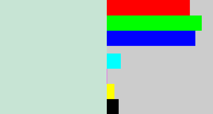 Hex color #c7e4d4 - light grey