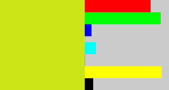 Hex color #c7e614 - chartreuse