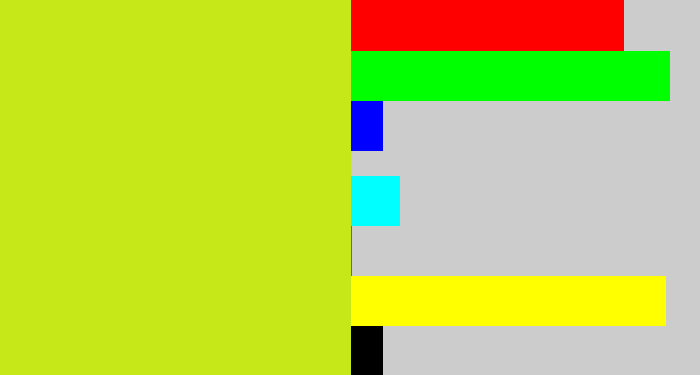 Hex color #c7e818 - sickly yellow