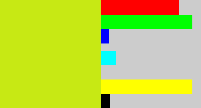 Hex color #c7e914 - chartreuse