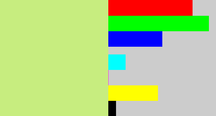 Hex color #c7ed7f - light yellow green