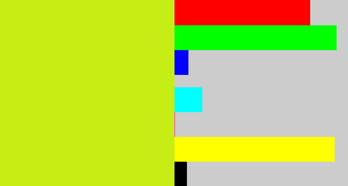 Hex color #c7ee14 - chartreuse