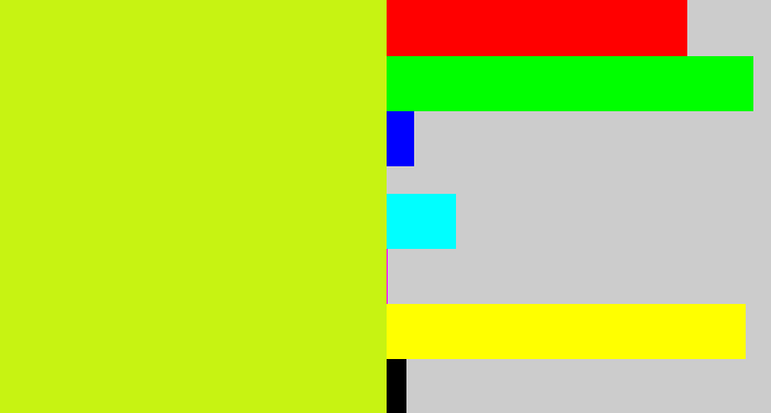 Hex color #c7f312 - chartreuse