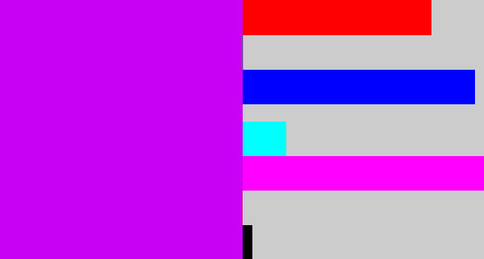 Hex color #c800f4 - hot purple
