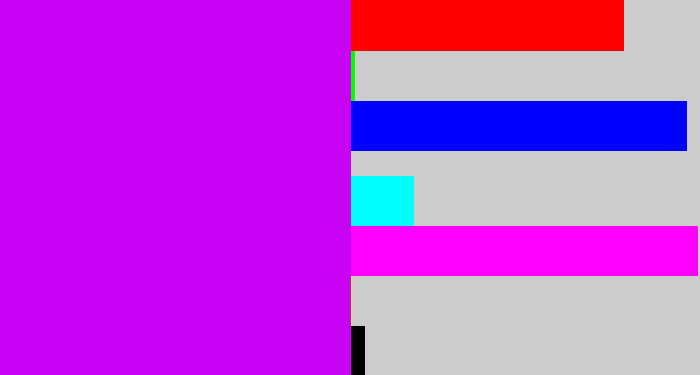 Hex color #c803f4 - hot purple