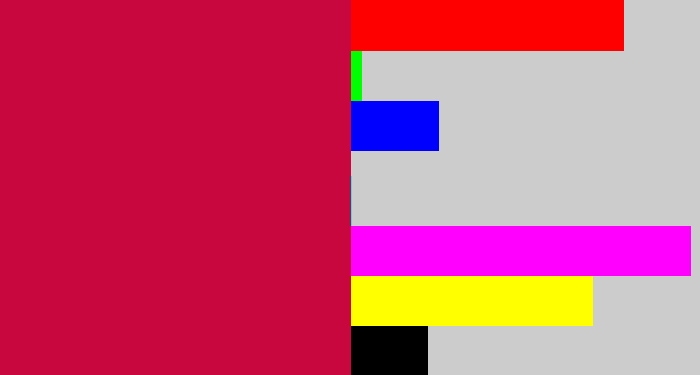 Hex color #c8073f - ruby