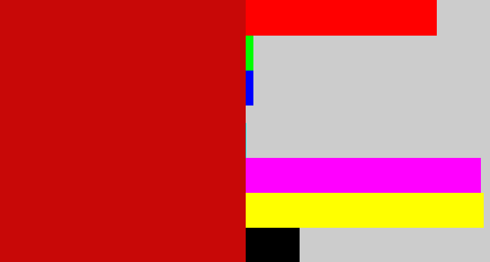 Hex color #c80807 - scarlet