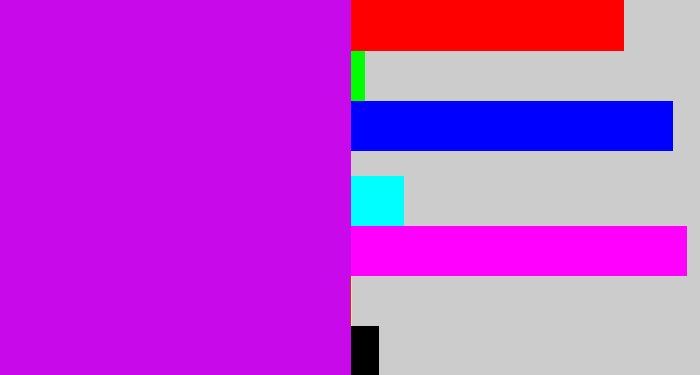 Hex color #c80aea - hot purple