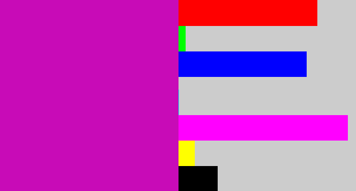 Hex color #c80bb7 - barney