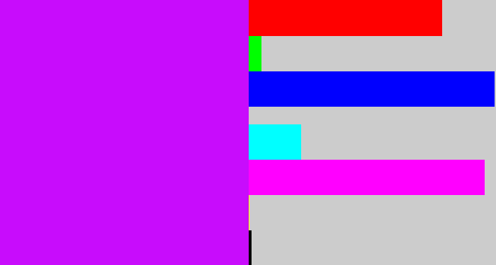 Hex color #c80cfc - bright purple