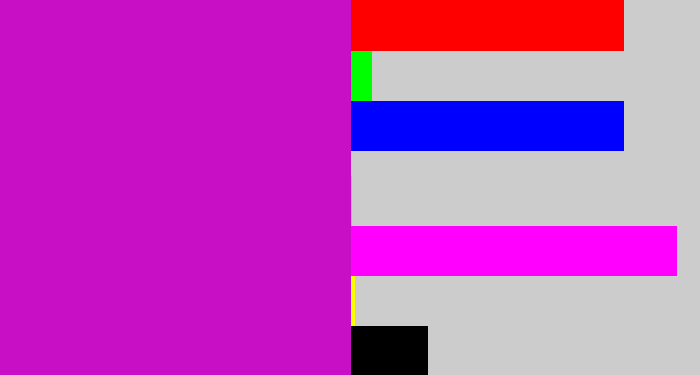 Hex color #c80fc6 - barney