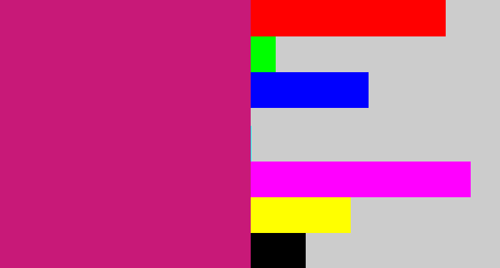 Hex color #c81978 - magenta