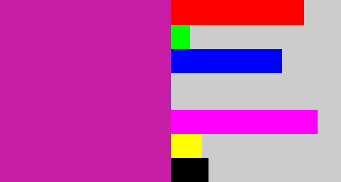 Hex color #c81da5 - barney