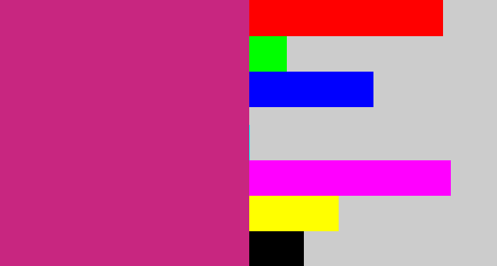 Hex color #c82680 - dark pink