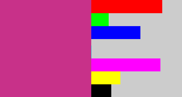 Hex color #c83189 - darkish pink