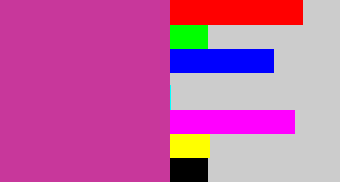 Hex color #c8379b - purpley pink
