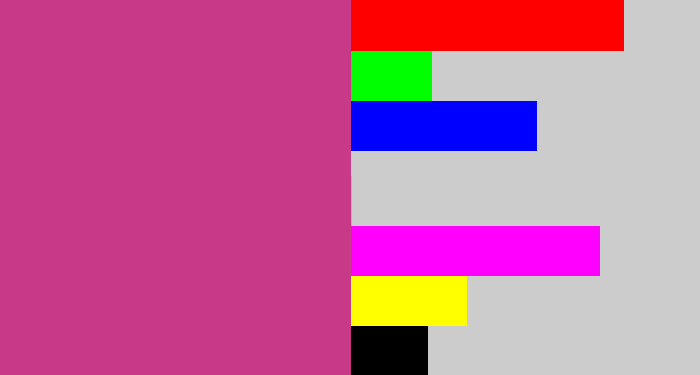 Hex color #c83a87 - darkish pink