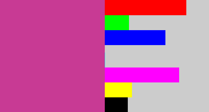 Hex color #c83a94 - darkish pink