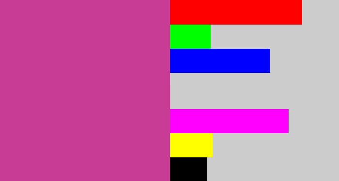 Hex color #c83c96 - darkish pink