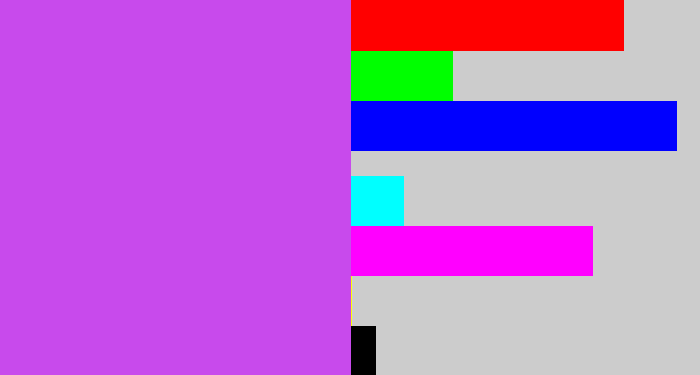 Hex color #c84aec - heliotrope