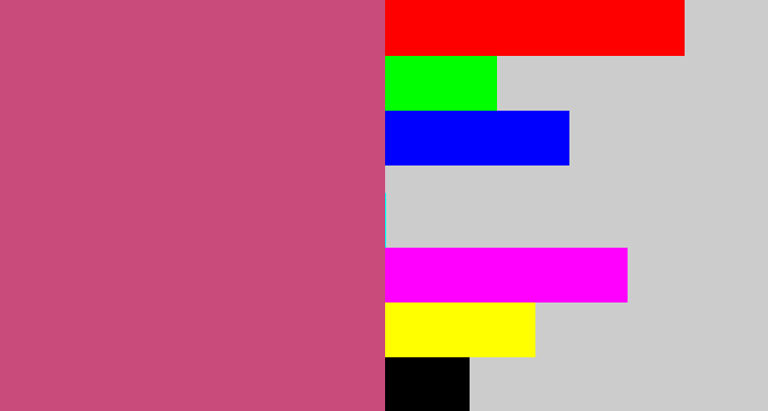 Hex color #c84b7b - darkish pink