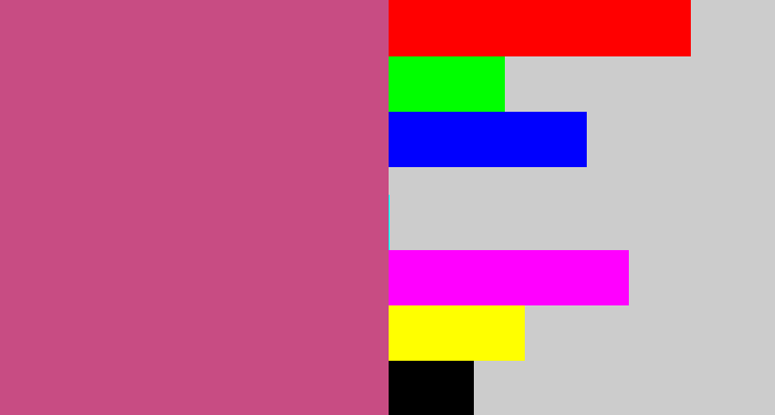 Hex color #c84c83 - darkish pink