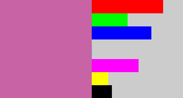 Hex color #c863a5 - purplish pink