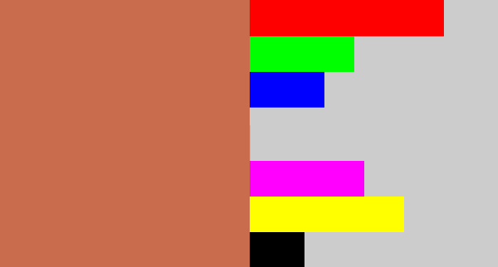 Hex color #c86c4d - terracota