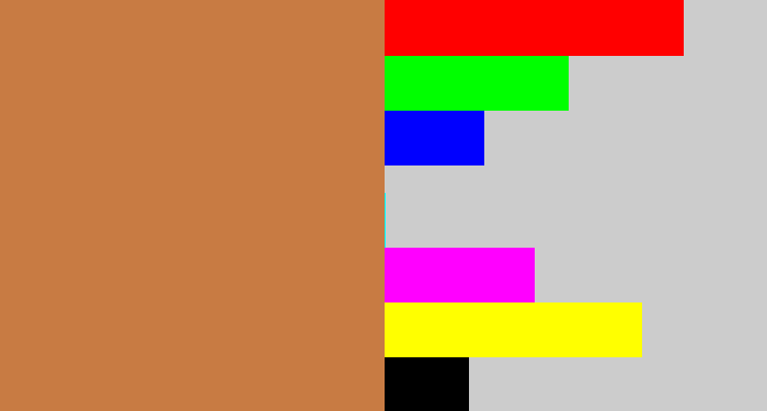 Hex color #c87b43 - terracota