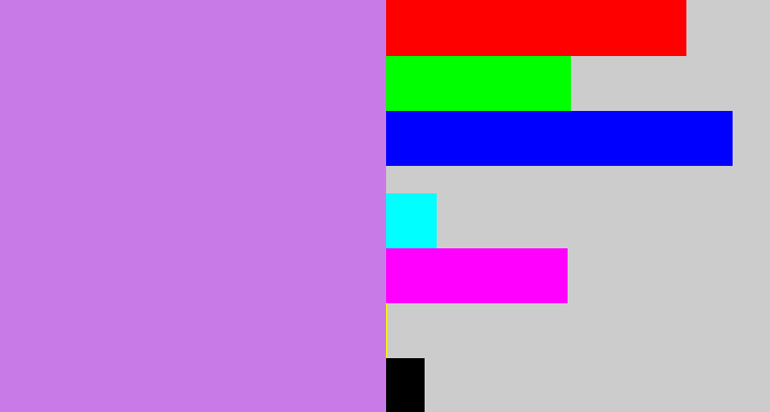 Hex color #c87be6 - light purple