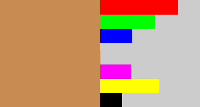 Hex color #c88b52 - camel