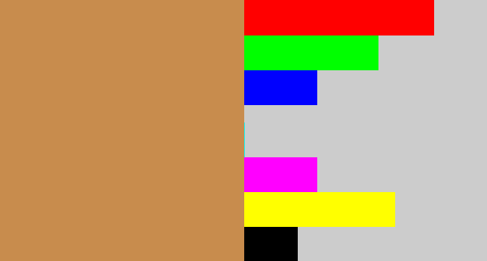 Hex color #c88c4d - camel