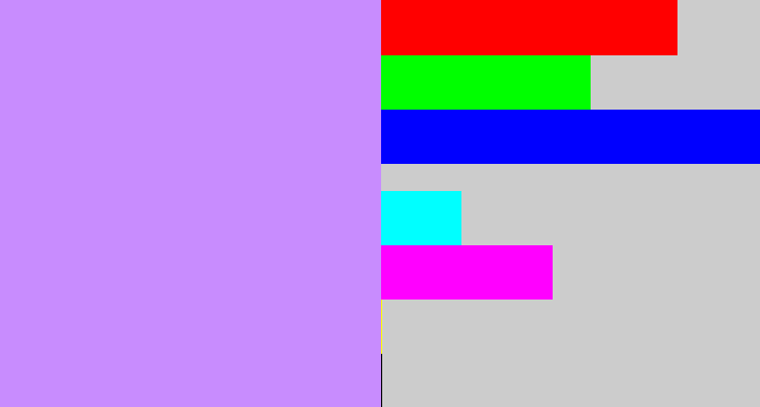 Hex color #c88cfe - liliac