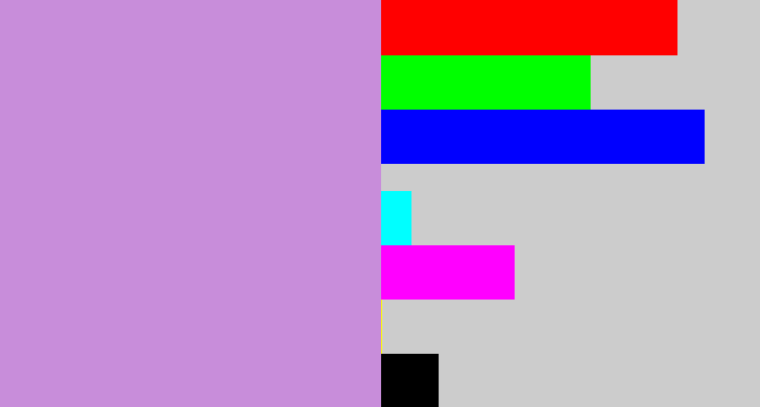 Hex color #c88dda - pale purple
