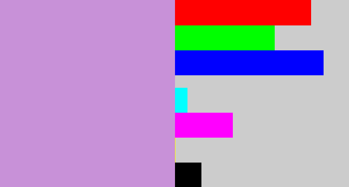 Hex color #c891d8 - pale purple