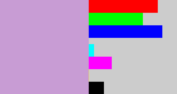 Hex color #c89cd4 - pale purple
