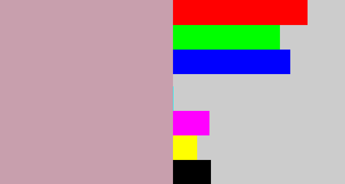 Hex color #c89fad - pinkish grey