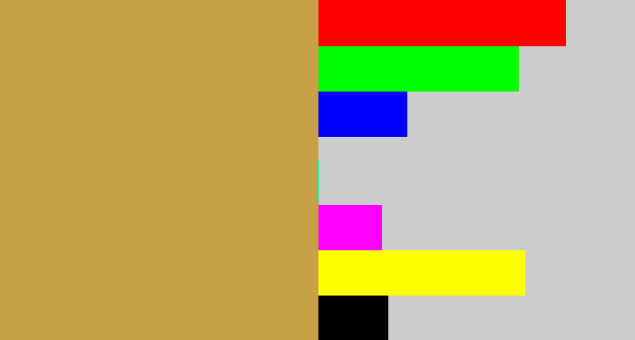 Hex color #c8a047 - camel