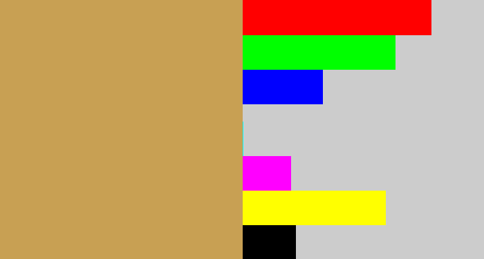 Hex color #c8a053 - camel