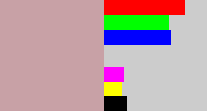 Hex color #c8a1a6 - pinkish grey