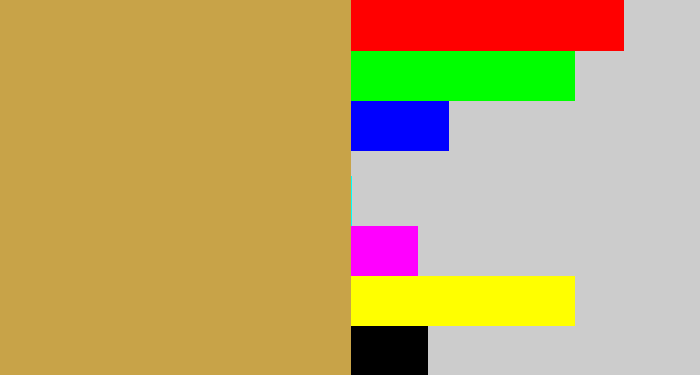 Hex color #c8a348 - camel