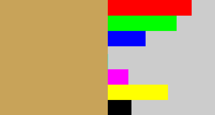 Hex color #c8a359 - camel