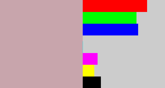 Hex color #c8a5ac - pinkish grey