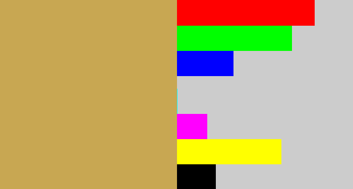 Hex color #c8a752 - camel